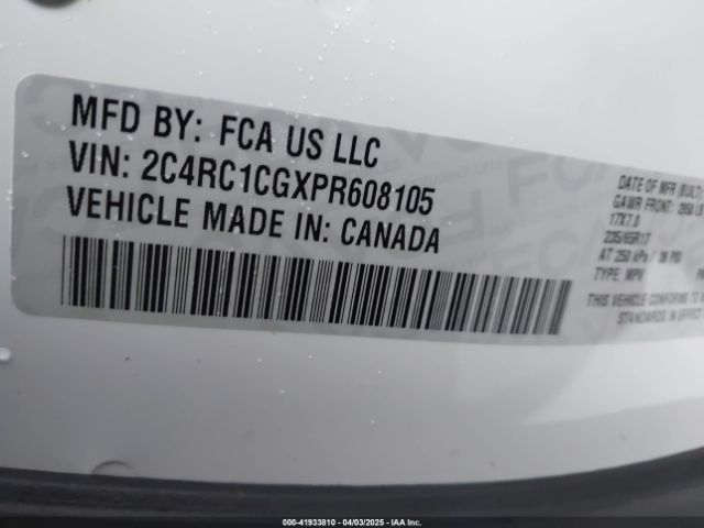 2C4RC1CGXPR608105 Chrysler Voyager Lx