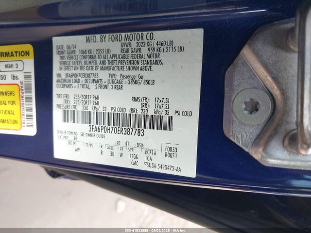 Ford 2014 2014 3FA6P0H70ER387783 Image 9