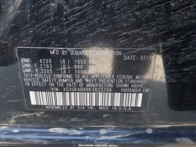 4S3GKAB68K3623755 Subaru Impreza 2.0i