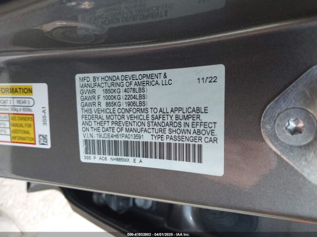 19UDE4H61PA013591 Acura l15ca