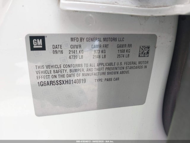 2017 CADILLAC CTS 1G6AR5SSXH0140819 Photo 8