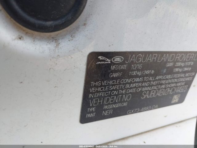 SAJBD4BV2HCY44923 Jaguar s/c lev3 sulev30