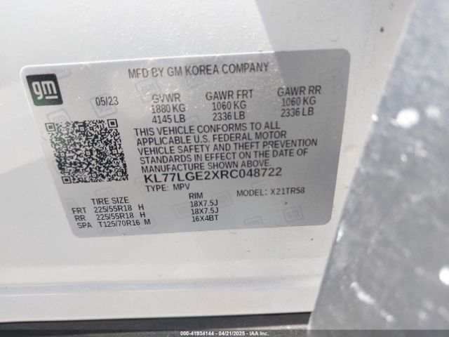 KL77LGE2XRC048722 Chevrolet Trax Fwd 1rs