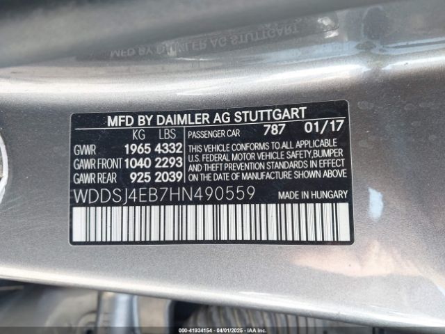 WDDSJ4EB7HN490559 Mercedes-Benz CLA 250