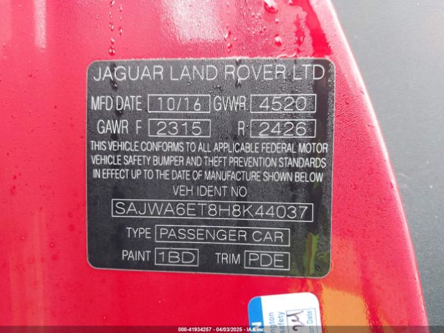 SAJWA6ET8H8K44037 Jaguar F-type Premium
