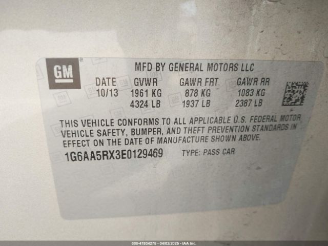 1G6AA5RX3E0129469 Cadillac Ats Standard