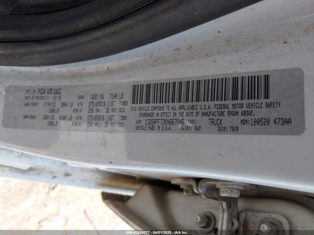 1C6SRFFT2KN667846 RAM 1500 Big Horn/lone Star
