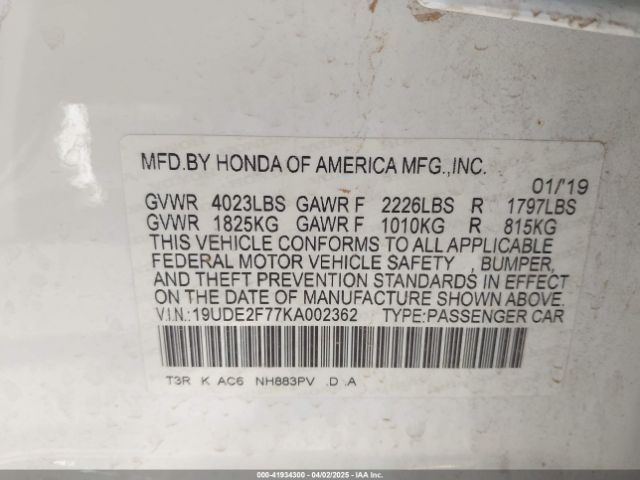 19UDE2F77KA002362 Acura Ilx Technology Package/w/premium Pkg