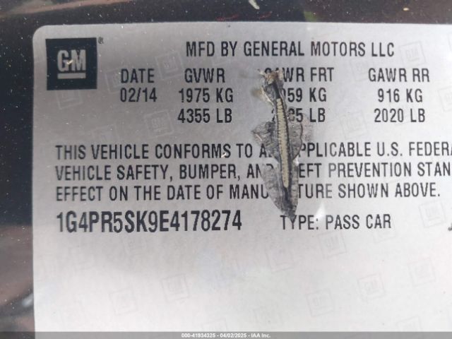 1G4PR5SK9E4178274 Buick Verano Convenience Group