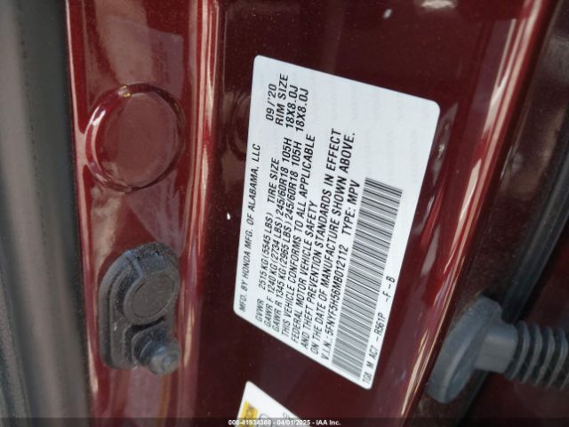 5FNYF5H56MB012112 Honda Pilot 2wd Ex-l