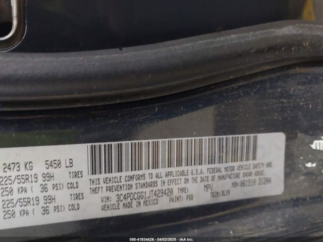 3C4PDCGG1JT429420 Dodge Journey Crossroad