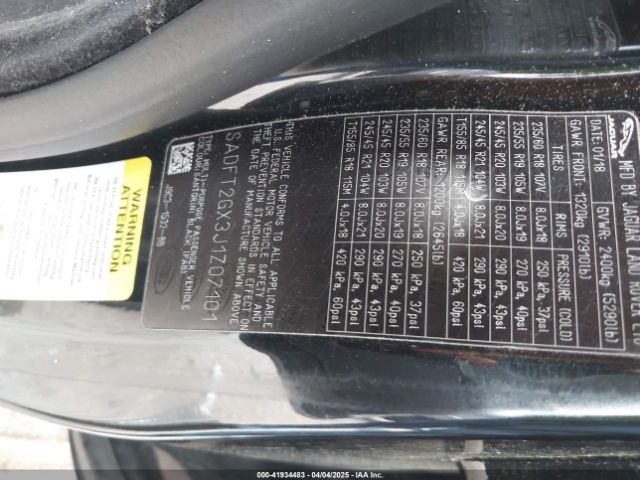 2018 JAGUAR E-PACE SADFT2GX3J1Z07101 Photo 8