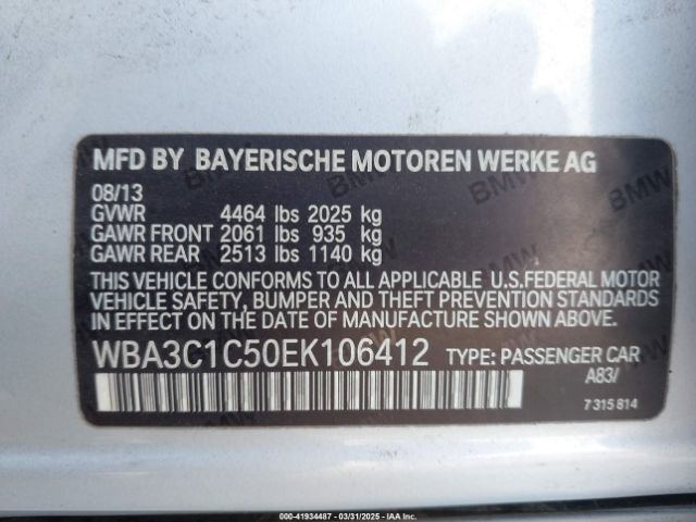 2014 BMW 328I WBA3C1C50EK106412 Photo 8