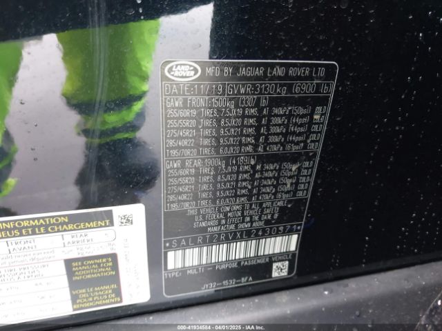 SALRT2RVXL2430371 Land Rover Discovery Hse Luxury