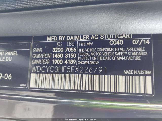 WDCYC3HF5EX226791 Mercedes-Benz G 550 4matic