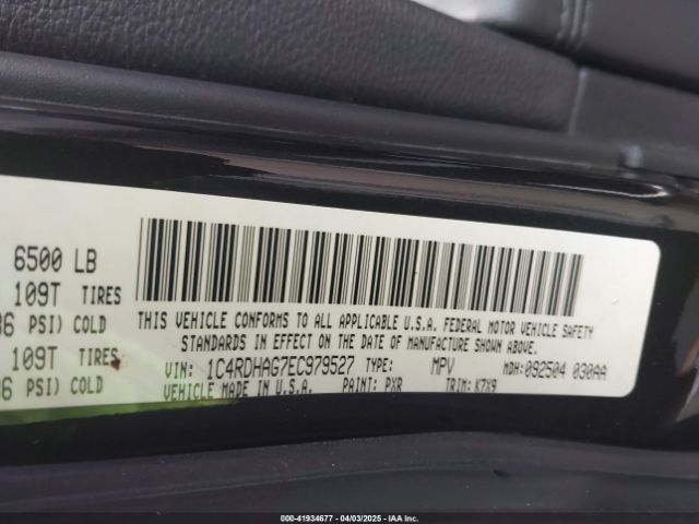 1C4RDHAG7EC979527 Dodge Durango Sxt