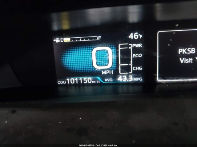 JTDL9RFUXK3007993 Toyota PRIUS XLE