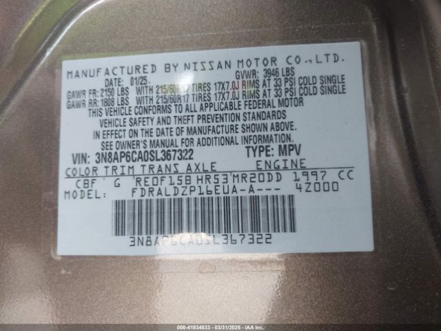 3N8AP6CA0SL367322 Nissan Kicks Sv Fwd