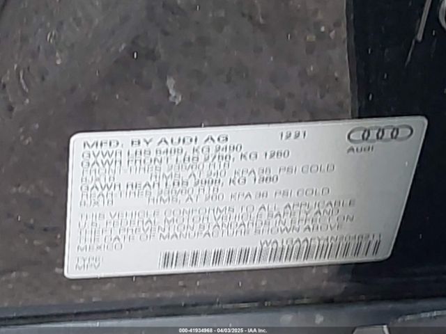 WA1GAAFY4N2046211 Audi Q5 Premium 45 Tfsi S Line Quattro S Tronic