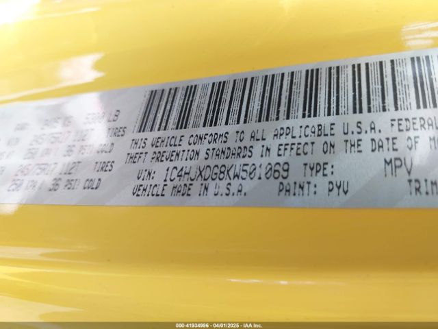 1C4HJXDG8KW501069 Jeep Wrangler Unlimited Sport 4x4