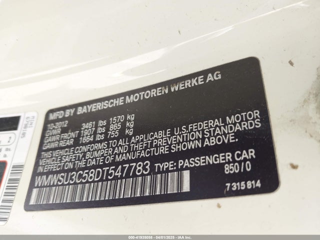 2013 MINI HARDTOP WMWSU3C58DT547783 Photo 8