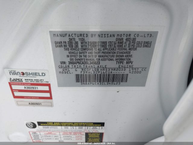 3N8AP6CA3SL345623 Nissan Kicks Sv Fwd