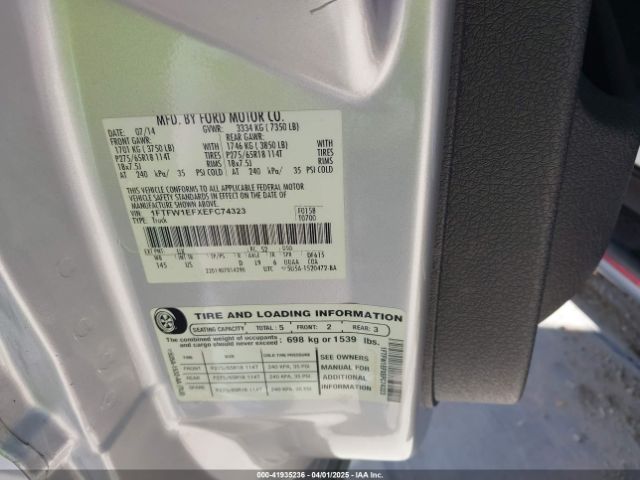 1FTFW1EFXEFC74323 Ford F-150 Xlt