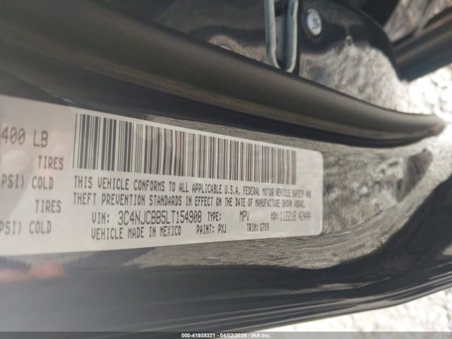 3C4NJCBB5LT154908 Jeep Compass Sun And Wheel Fwd