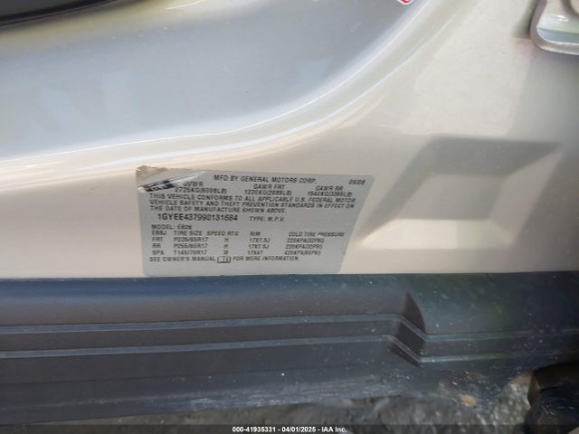 2009 CADILLAC SRX 1GYEE437990131684 Photo 8