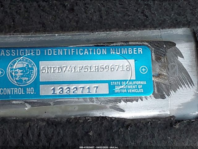 5NPD74LF5LH596718 Hyundai ELANTRA SE