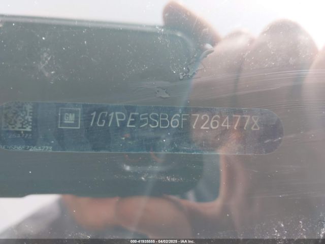 1G1PE5SB6F7264778 Chevrolet Cruze 2lt Auto