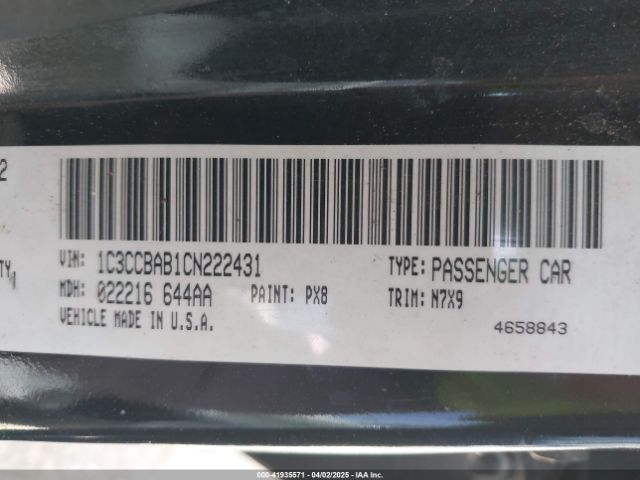 2012 CHRYSLER 200 1C3CCBAB1CN222431 Photo 8