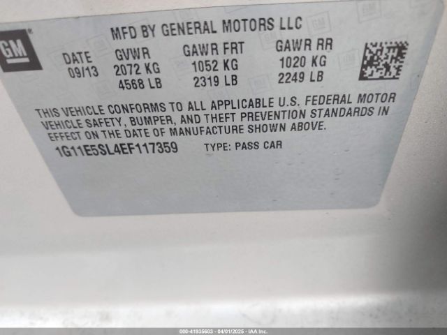 1G11E5SL4EF117359 Chevrolet MALIBU 2LT