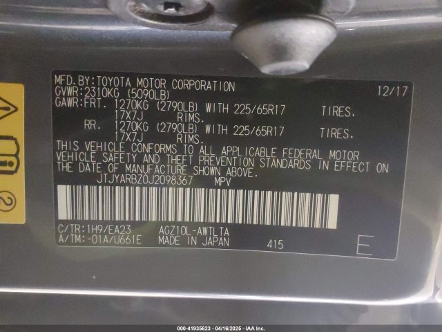 2018 LEXUS NX 300 JTJYARBZ0J2098367 Photo 8