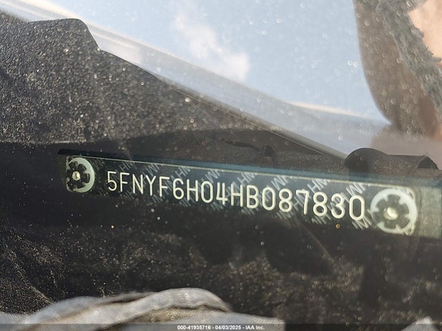 5FNYF6H04HB087830 Honda Pilot Elite