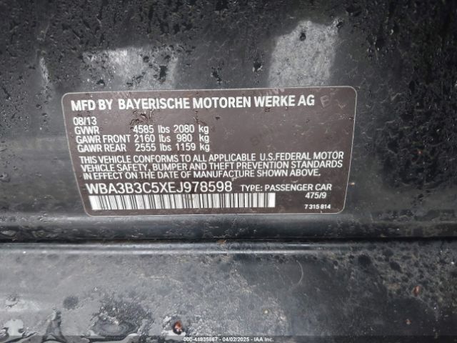 WBA3B3C5XEJ978598 BMW 328i Xdrive