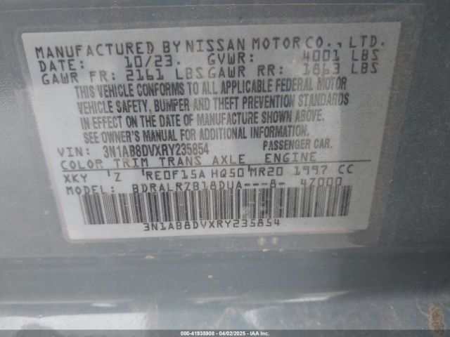 3N1AB8DVXRY235854 Nissan Sentra Sr Xtronic Cvt