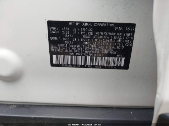 4S4BTANC7P3180347 Subaru Outback Limited