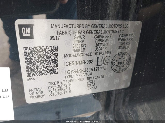 2018 CADILLAC ESCALADE ESV 1GYS4KKJ6JR121041 Photo 8