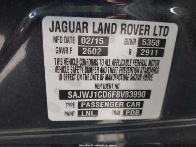 SAJWJ1CD6F8V83990 Jaguar XJ