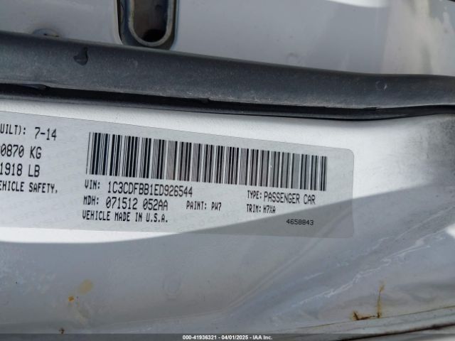 1C3CDFBB1ED926544 Dodge DART SXT