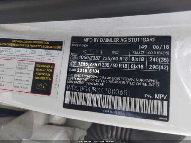 WDC0G4JB3K1000651 Mercedes-Benz GLC 300