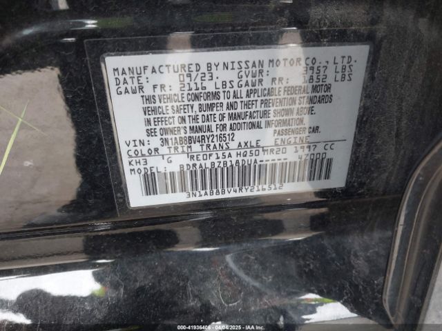 3N1AB8BV4RY216512 Nissan Sentra S Xtronic Cvt