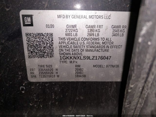1GKKNXLS9LZ176047 GMC Acadia Awd Denali