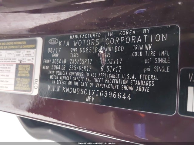KNDMB5C1XJ6396644 KIA SEDONA LX