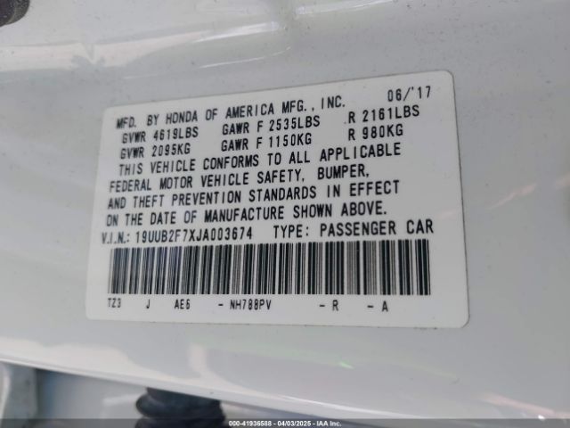 2018 ACURA TLX 19UUB2F7XJA003674 Photo 8