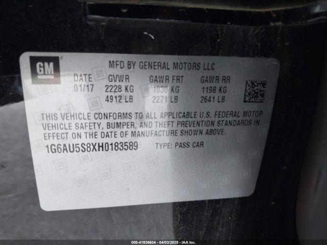 1G6AU5S8XH0183589 Cadillac Cts V-sport