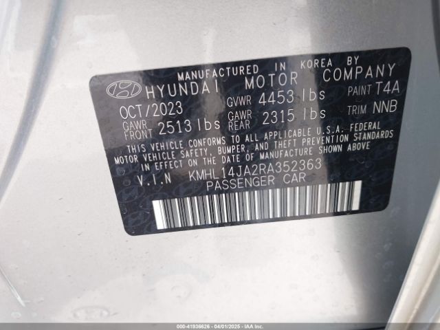 KMHL14JA2RA352363 Hyundai SONATA SEL