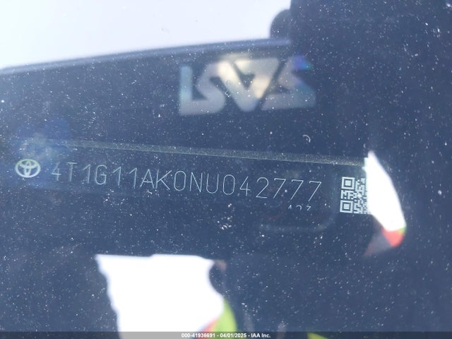 4T1G11AK0NU042777 Toyota CAMRY SE