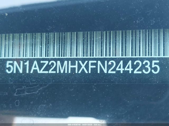 5N1AZ2MHXFN244235 Nissan Murano Platinum